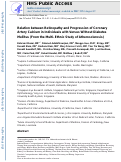 Cover page: Relation between Retinopathy and Progression of Coronary Artery Calcium in Individuals with Versus Without Diabetes Mellitus (From the Multi-Ethnic Study of Atherosclerosis).