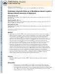 Cover page: Preliminary Long-Term Follow-up of Mindfulness-Based Cognitive Therapy-Induced Remission of Depression