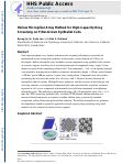 Cover page: Hollow Micropillar Array Method for High-Capacity Drug Screening on Filter-Grown Epithelial Cells