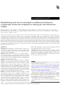 Cover page: Breastfeeding and risk of overweight in childhood and beyond: a systematic review with emphasis on sibling-pair and intervention studies