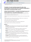 Cover page: Evaluation of a peer mentoring program for early career gerontological nursing faculty and its potential for application to other fields in nursing and health sciences