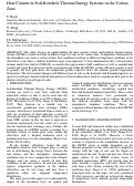Cover page: Heat content in soil-borehole thermal energy systems in the vadose zone