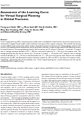 Cover page: Assessment of the Learning Curve for Virtual Surgical Planning in Orbital Fractures