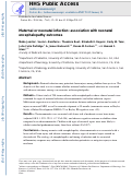 Cover page: Maternal or neonatal infection: association with neonatal encephalopathy outcomes