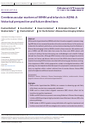 Cover page: Cerebrovascular markers of WMH and infarcts in ADNI: A historical perspective and future directions