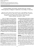 Cover page: Genome‐Wide Association Analysis Reveals Genetic Heterogeneity of Sjögren's Syndrome According to Ancestry