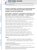 Cover page: A Phase II Randomized, Controlled Trial of S-Adenosylmethionine in Reducing Serum Â -Fetoprotein in Patients with Hepatitis C Cirrhosis and Elevated AFP