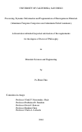 Cover page: Processing, Dynamic Deformation and Fragmentation of Heterogeneous Materials (Aluminum-Tungsten Composites and Aluminum-Nickel Laminates)