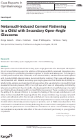 Cover page: Netarsudil-Induced Corneal Flattening in a Child with Secondary Open-Angle Glaucoma