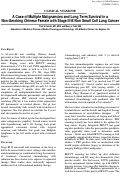 Cover page: A Case of Multiple Malignancies and Long Term Survival in a Non-Smoking Chinese Female with Stage III B Non Small Cell Lung Cancer