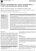 Cover page: Vascular remodelling after cardiac transplantation: a 3-year serial intravascular ultrasound study