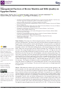 Cover page: Management Practices of Bovine Mastitis and Milk Quality on Egyptian Dairies.