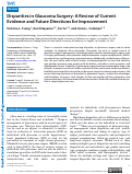 Cover page: Disparities in Glaucoma Surgery: A Review of Current Evidence and Future Directions for Improvement.