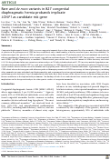 Cover page: Rare and de novo variants in 827 congenital diaphragmatic hernia probands implicate LONP1 as candidate risk gene