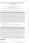 Cover page: Depression in Nonclassical Hypogonadism in Young Men