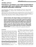 Cover page: Potential for microbial H2 and metal transformations associated with novel bacteria and archaea in deep terrestrial subsurface sediments