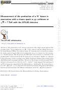 Cover page: Measurement of the production of a W boson in association with a charm quark in pp collisions at = 7 TeV with the ATLAS detector