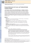 Cover page: Proposed mechanisms for cancer- and treatment-related cognitive changes.