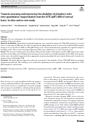 Cover page: Towards assessing and improving the reliability of ultrashort echo time quantitative magnetization transfer (UTE-qMT) MRI of cortical bone: In silico and ex vivo study