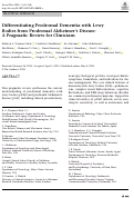 Cover page: Differentiating Prodromal Dementia with Lewy Bodies from Prodromal Alzheimers Disease: A Pragmatic Review for Clinicians.