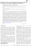 Cover page: Distributed compressed sensing based channel estimation for underwater acoustic multiband transmissions.