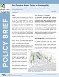 Cover page: Can Complete Streets Deliver on Sustainability?