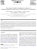 Cover page: The watercolor effect: Quantitative evidence for luminance-dependent mechanisms of long-range color assimilation