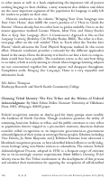 Cover page: Claiming Tribal Identity: The Five Tribes and the Politics of Federal Acknowledgment. By Mark Edwin Miller.