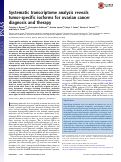 Cover page: Systematic transcriptome analysis reveals tumor-specific isoforms for ovarian cancer diagnosis and therapy