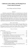 Cover page: California Carbon Offsets and Working Forest Conservation Easements