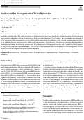 Cover page: Update on the Management of Brain Metastasis