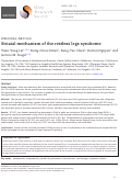 Cover page: Striatal mechanism of the restless legs syndrome.