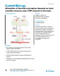 Cover page: Alleviation of thermal nociception depends on heat-sensitive neurons and a TRP channel in the brain