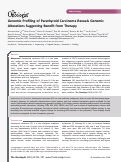 Cover page: Genomic Profiling of Parathyroid Carcinoma Reveals Genomic Alterations Suggesting Benefit from Therapy