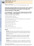 Cover page: Interpreting Treatment Effects From Clinical Trials in the Context of Real-World Risk Information: End-Stage Renal Disease Prevention in Older Adults