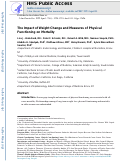 Cover page: The impact of weight change and measures of physical functioning on mortality