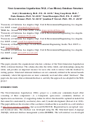 Cover page: Next-Generation Liquefaction (NGL) Case History Database Structure