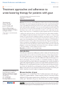 Cover page: Treatment approaches and adherence to urate-lowering therapy for patients with gout.