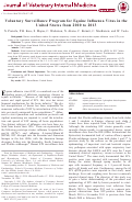 Cover page: Voluntary surveillance program for equine influenza virus in the United States from 2010 to 2013.