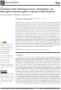 Cover page: Evaluation of the Antifungal Activity of Endophytic and Rhizospheric Bacteria against Grapevine Trunk Pathogens