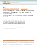 Cover page: Bridge helix bending promotes RNA polymerase II backtracking through a critical and conserved threonine residue