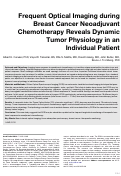 Cover page: Frequent Optical Imaging during Breast Cancer Neoadjuvant Chemotherapy Reveals Dynamic Tumor Physiology in an Individual Patient