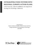 Cover page: Integrating Food Systems into Regional Climate Action Plans: a food security, climate resilience and adaptation strategy for San Diego, California