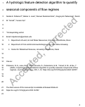 Cover page: A hydrologic feature detection algorithm to quantify seasonal components of flow regimes