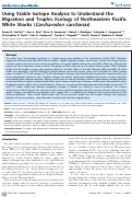 Cover page: Using Stable Isotope Analysis to Understand the Migration and Trophic Ecology of Northeastern Pacific White Sharks (Carcharodon carcharias)