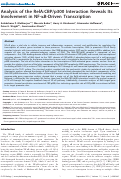 Cover page: Analysis of the RelA:CBP/p300 Interaction Reveals Its Involvement in NF-κB-Driven Transcription