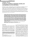 Cover page: Predictive modeling of gingivitis severity and susceptibility via oral microbiota