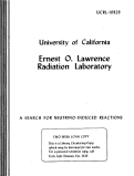 Cover page: A SEARCH FOR NEUTRINO-INDUCED REACTIONS