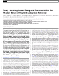 Cover page: Deep learning-based temporal deconvolution for photon time-of-flight distribution retrieval.