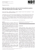 Cover page: Mineral and bone disorders and survival in hemodialysis patients with and without polycystic kidney disease